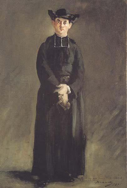 Edouard Manet Portrait de l'abbe Hurel (mk40) oil painting picture